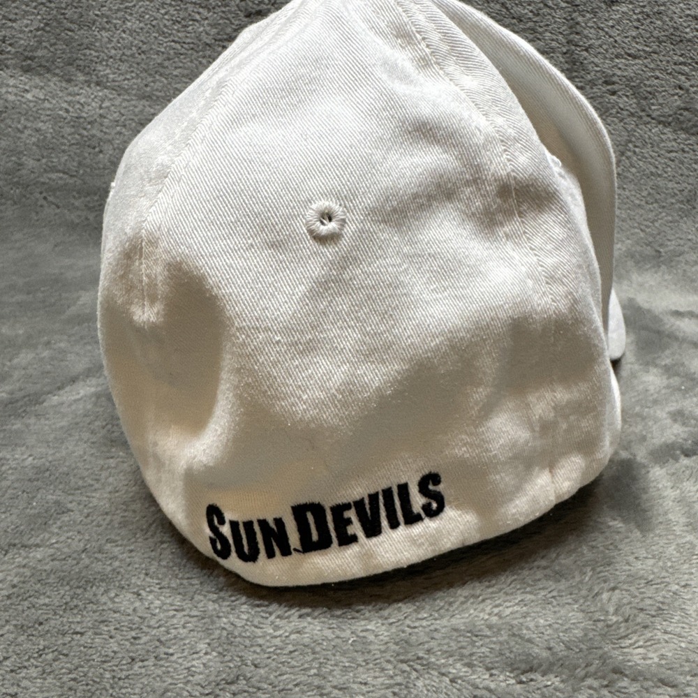 Vintage ASU Eclipse Zephyr Hat Size M/L White Sun Devils Arizona State NCAA‎ - Picture 6 of 12